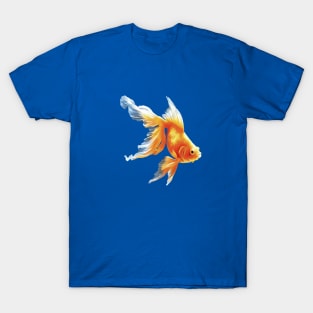 Goldfish Realistic Vector Cut Out Isolated T-Shirt